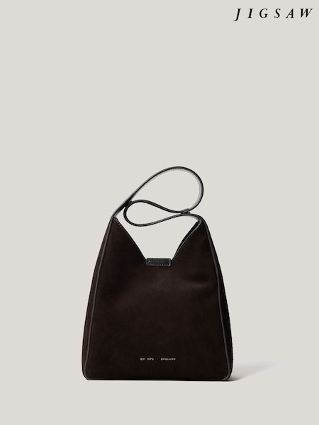 Jigsaw Brown Mini Heckfield Suede Tote Bag (V57239) | $361