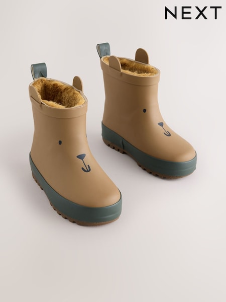 Brown Bear - Warm Lined Ankle Wellies
