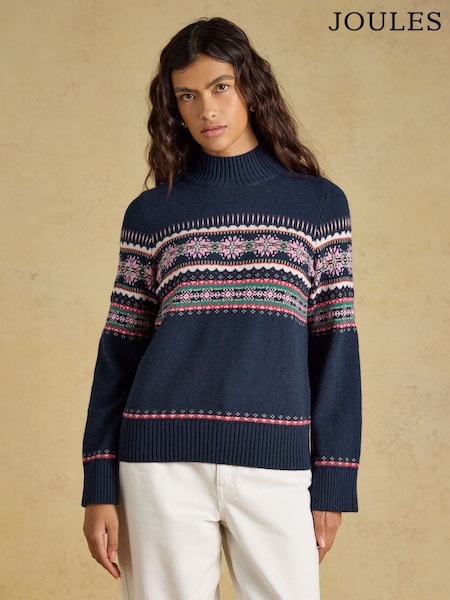 Әскери-теңіз күштері - Joules Fair Isle Cotton Blend Knitted Jumper