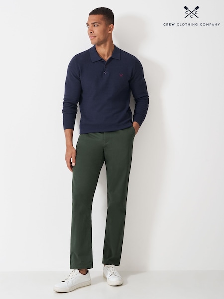 Crew Clothing Green Straight Leg Chinos (V57620) | kr1 021
