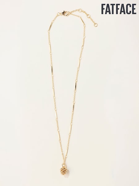 Gull Tone - Fatface Pinecone Necklace