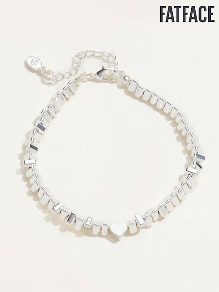 Silver Tone - Fatface Heart Bracelet