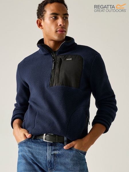 Blue - Regular Regatta Frankie Borg Half Zip Fleece