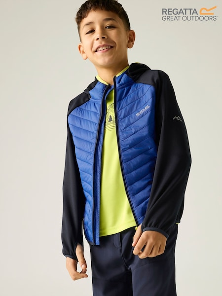 Blue - Regatta Junior Andreson Hybrid Baffled Jacket