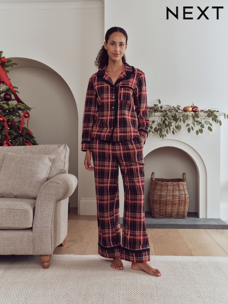 Red/Navy Check - Matching Family Christmas Flannel Pyjamas