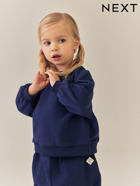 Navy - Crew Neck Sweatshirt (3mths-7yrs)