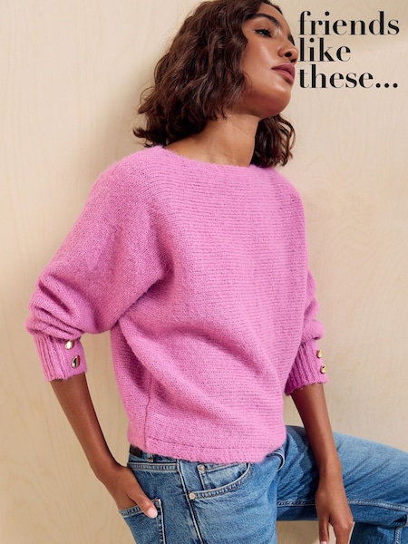 Pink - Friends Like These Slash Neck Jumper