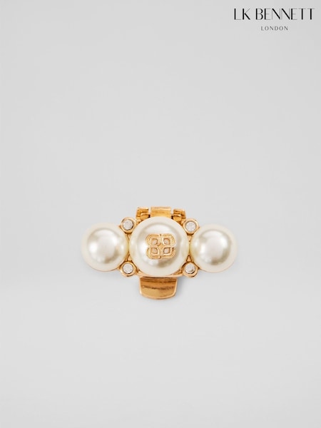 LK Bennett Logo Pearl Row Shoe Clip (V58845) | ‏246‏₪