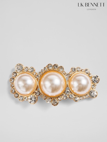 LK Bennett Lara Pearl And Crystal Clip Shoes (V58846) | ‏297‏₪