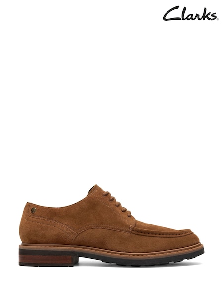 Smeđa - Regular Clarks Newford Tie Shoes