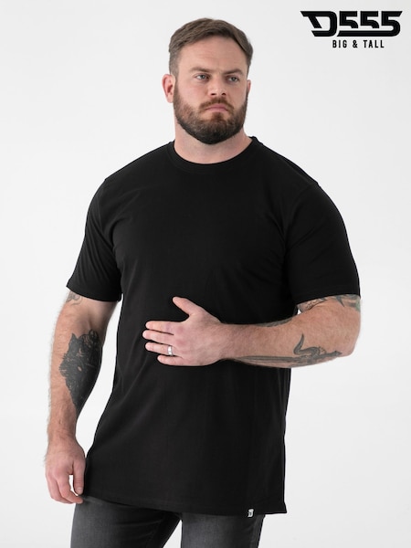 D555 Black Flyers Premium Weight Combed Cotton Crew Neck T-Shirt (V59269) | OMR12