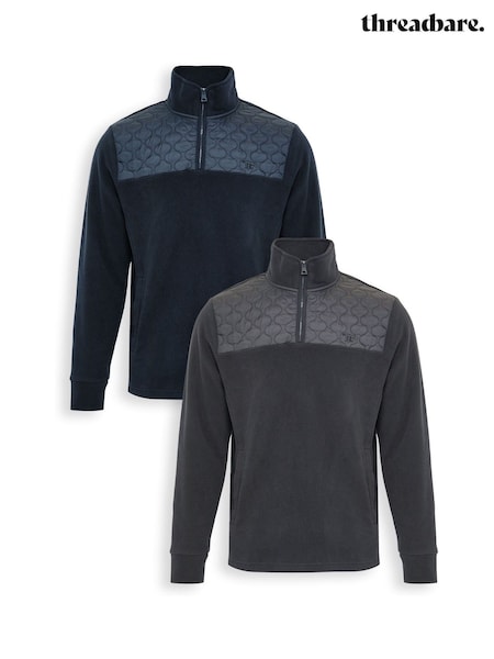 Threadbare Blue Onion Quilted Quarter Zip Fleeces 2 Pack (V59284) | $62