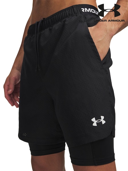 Black - Regular Under Armour Vanish Woven 2.0 2 In 1 Shorts