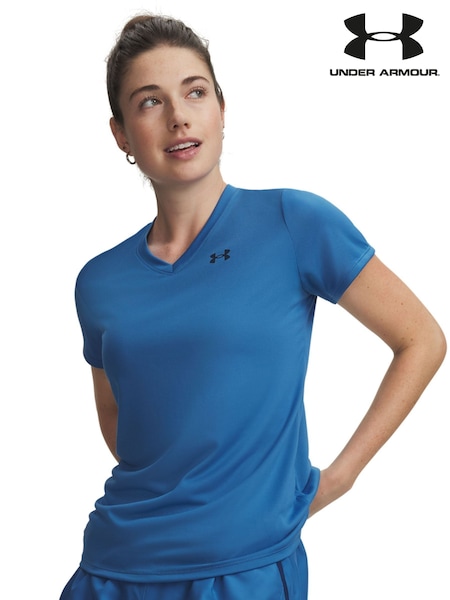 Dark Blue - Under Armour Tech V Neck T-shirt
