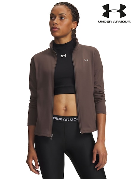 Brown - Under Armour Motion Full Zip Sweat Top