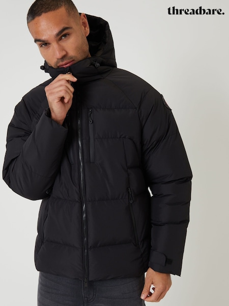 Threadbare Black Ripstop Hooded Padded Coat (V59925) | 4,686 UAH