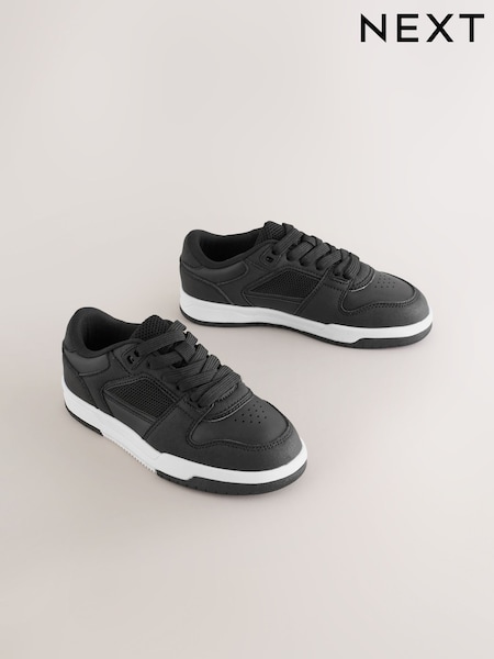 Black - Lace Up Smart Trainers