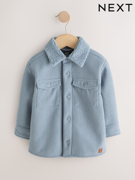 Blue - Borg Lined Cord Shacket (3mths-7yrs)