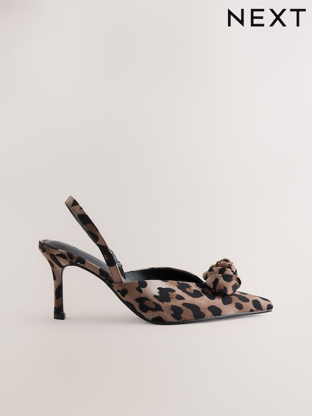 Leopard - Forever Comfort® Point Toe Corsage Slingback Heels