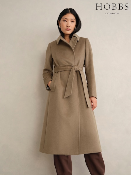 Hobbs Natural Petite Livia Wool Coat (V60445) | AED2,207