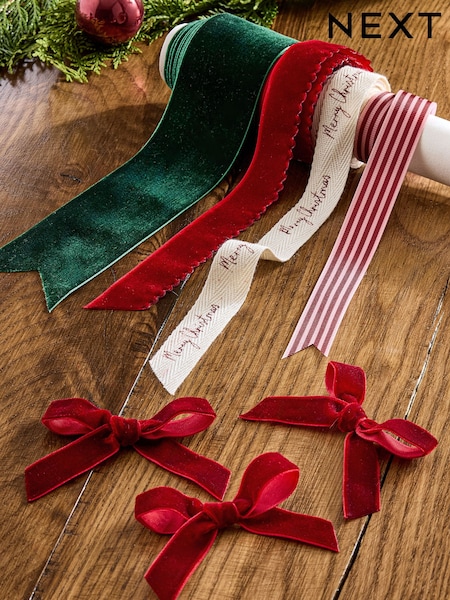 Christmas Wrap Gift Ribbon Accessory Pack