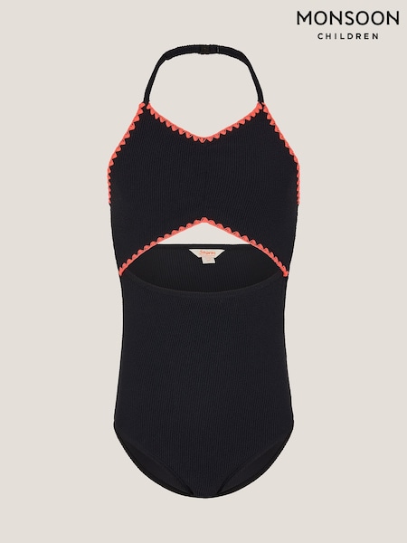 Monsoon Black Halter Cut Out Swimsuit (V60741) | AED156 - AED170