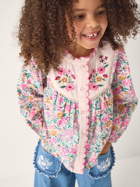 Monsoon Floral Print Scallop Collar Blouse (V60743) | ‏185 د.إ.‏ - ‏ 213‏ د.إ.