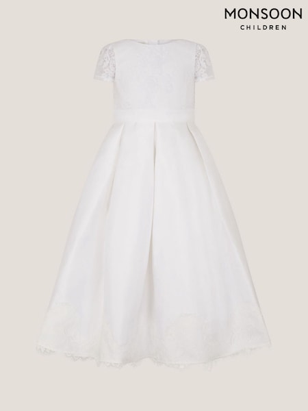 Monsoon Lola Bow Lace Trim Dress (V60746) | kr1 068 - kr1 225