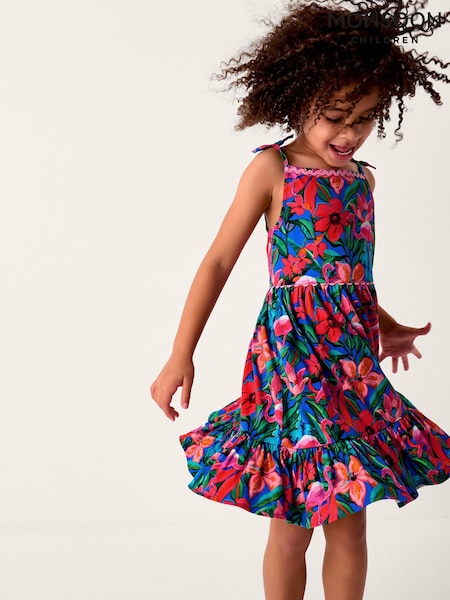 Monsoon Pink Tropical Print Jersey Beach Dress (V60752) | AED156 - AED185