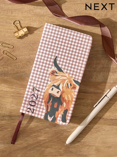 2027 Slim Gingham Diary