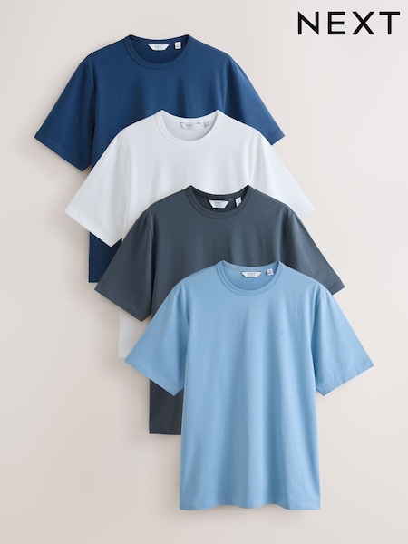 Синие - Regular Fit Motionflex Soft T-shirts 4 Pack