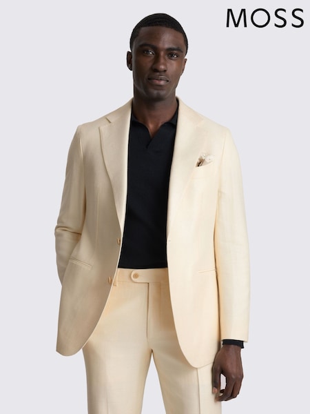 MOSS White Italian Tailored Fit Twill Suit Jacket (V61246) | $767