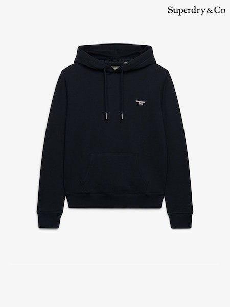 Navy Blue - Superdry Signature Emb Hoodie