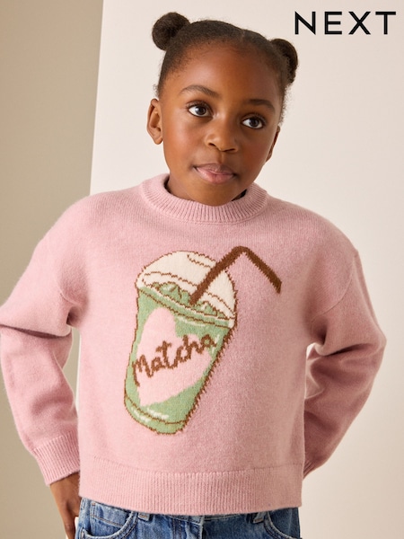 Pink Matcha Cup - Jumper (3-16yrs)