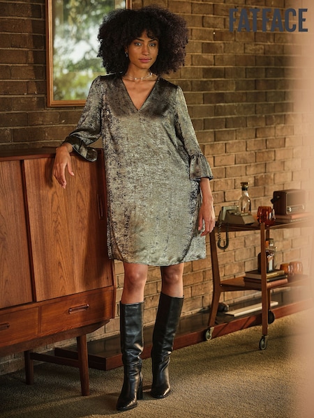 Zlatá - Fatface Metallic Dress