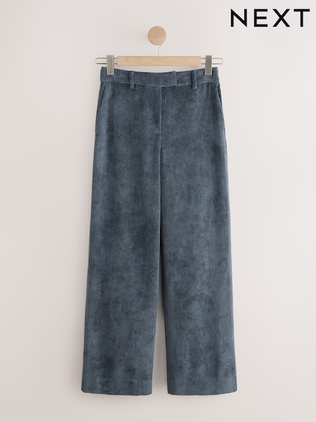 Slate Grey - Cord Wide Leg Trousers