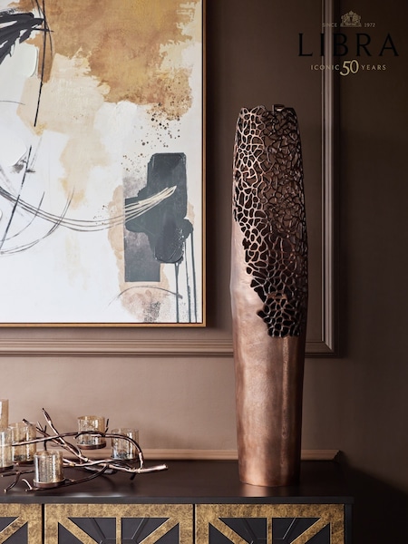 Libra Interiors Bronze Apo Coral Raw Bronze Large Vase (V61893) | €567