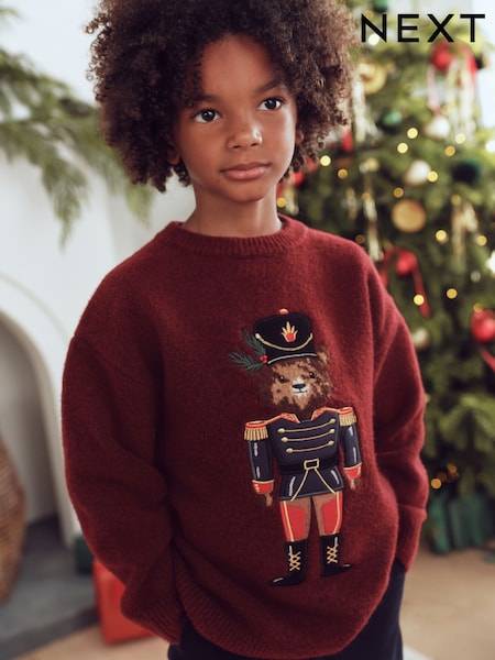 Burgundy Red - Christmas Jumper (3mths-16yrs)