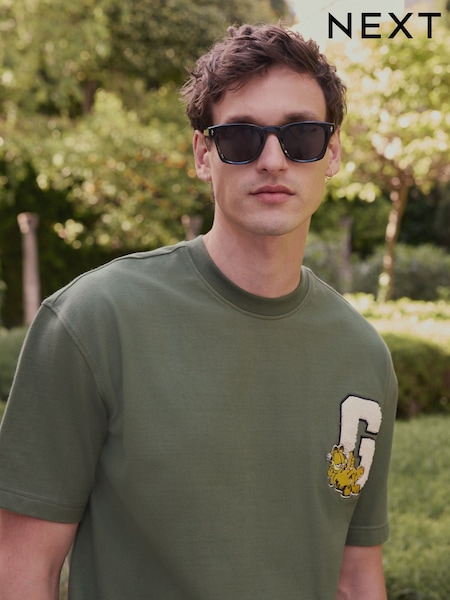 أخضر - Regular Garfield Varsity Regular Fit T-shirt