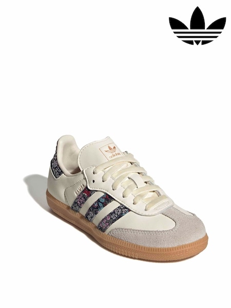 Neutral - Adidas Originals Liberty London Samba Kids Trainers