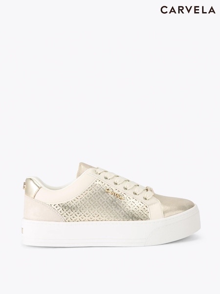 Carvela Gold Statement Laser Trainers (V63119) | $247