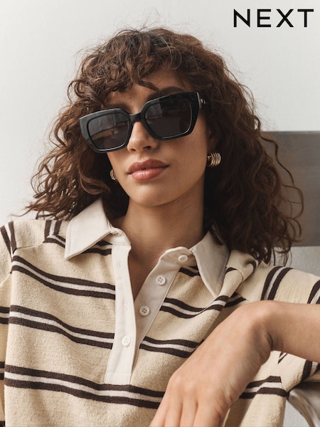 Black - Square Sunglasses