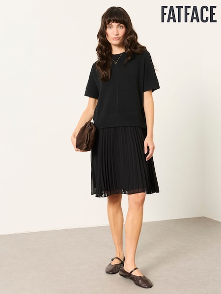 Black - Fatface 2in1 Midi Dress