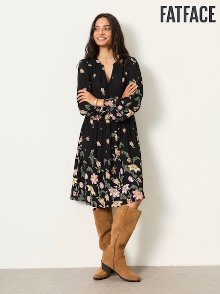 Black Furnishing Floral - FATFACE Φόρεμα