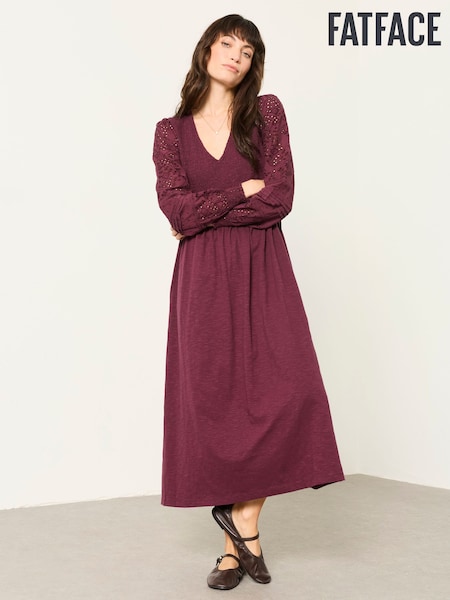 Dark Purple - Fatface Midi Jersey Dress
