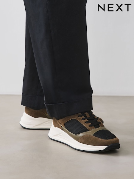 棕色 - Regular Chunky Runner Trainers