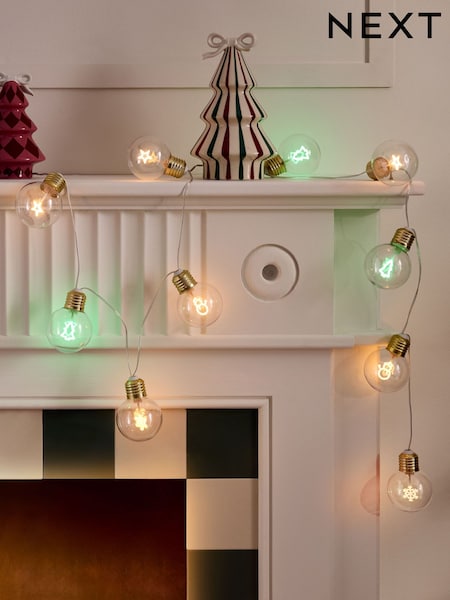 Neon Christmas Bulb Line Lights