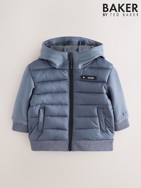 Charcoal Grey - Baker By Ted Baker Neoprene Padded Coat