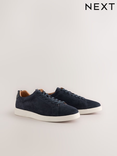 Navy - Regular Smart Casual Suede Longline Trainers