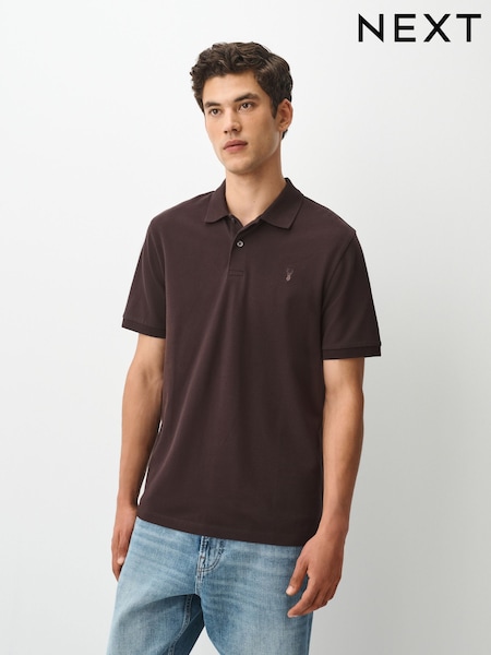 Sattes Braun - Regular Fit Short Sleeve Pique Polo Shirt